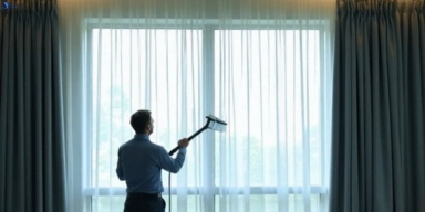 Commercial curtain steam cleaning service alderley hotels offices