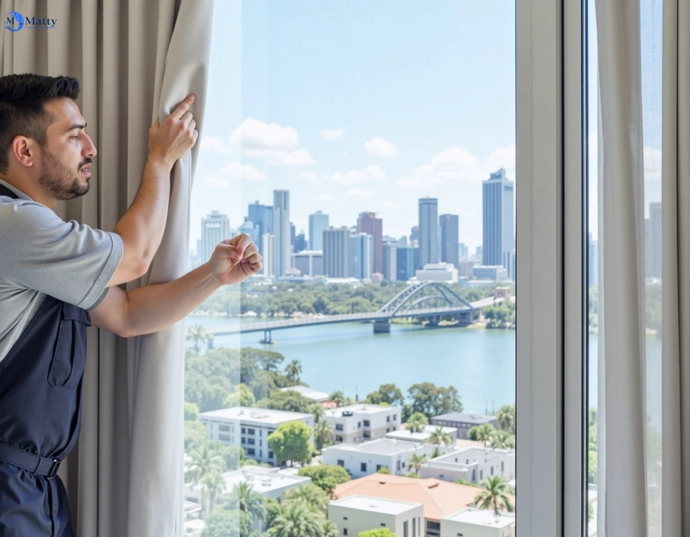 Professional curtain steam cleaning service alderley QLD by Matty Curtain Cleaning